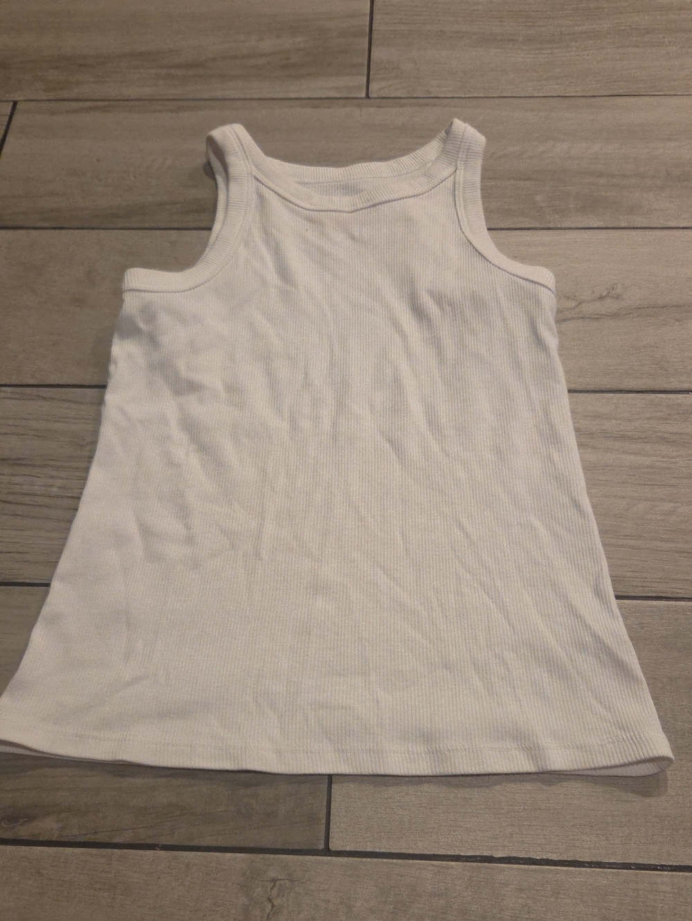 🍁Cat & Jack White Ribbed Tank Top